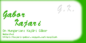 gabor kajari business card